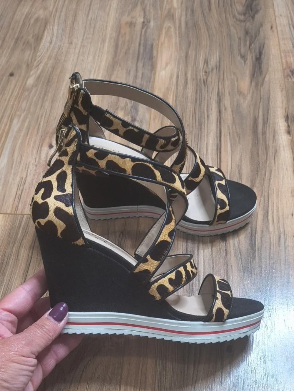 Nicole Miller Artelier Charlie Wedge Sandals